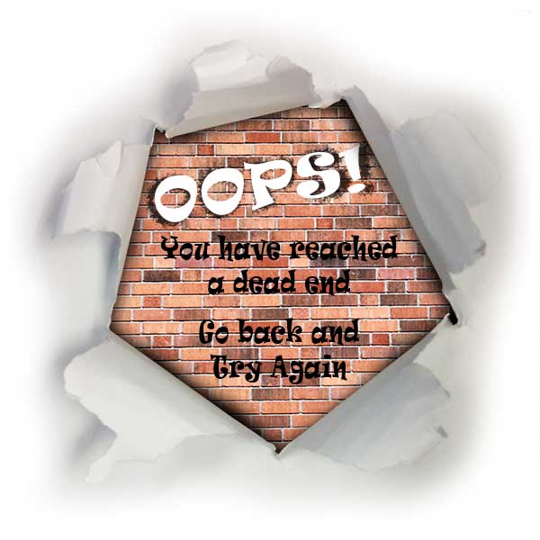 Oops! You have reached a dead end... Go back and try again