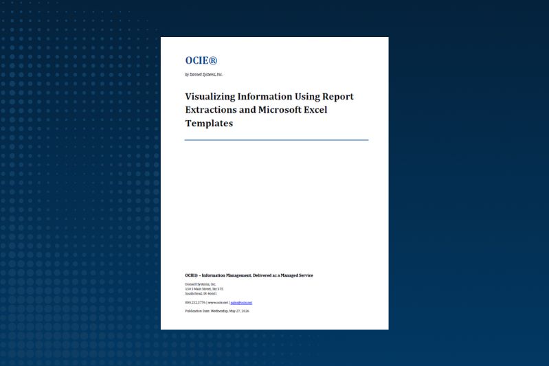 Visualizing Information Using Report Extractions and Microsoft Excel Templates